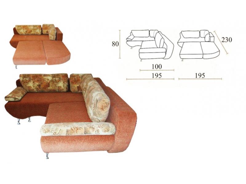 диван угловой люкс еврокнижка в Орске