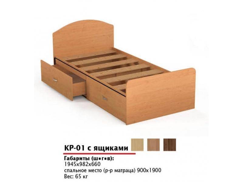 кровать кр 01 с ящиками в Орске