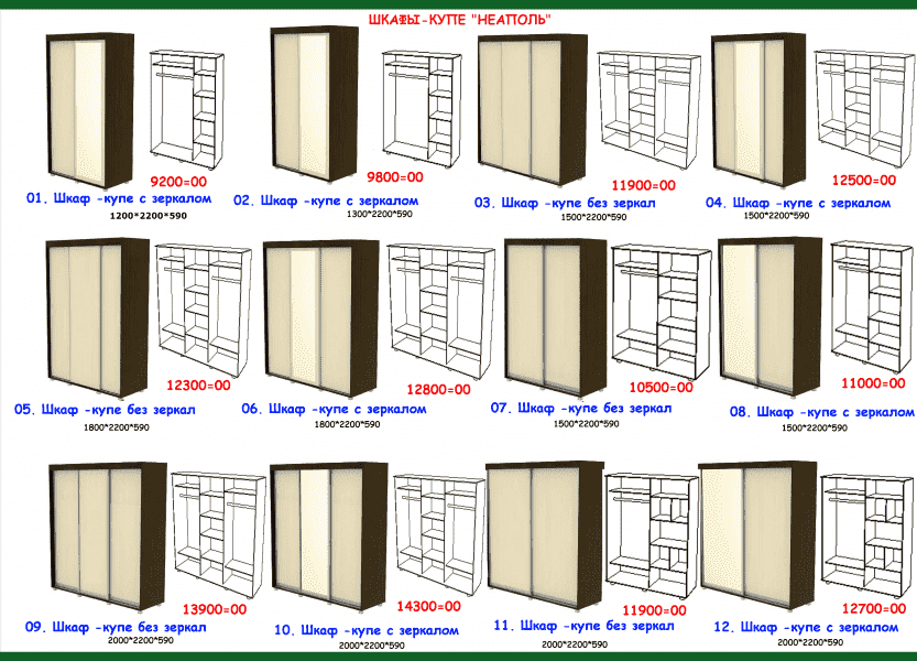 шкаф-купе неаполь в Орске