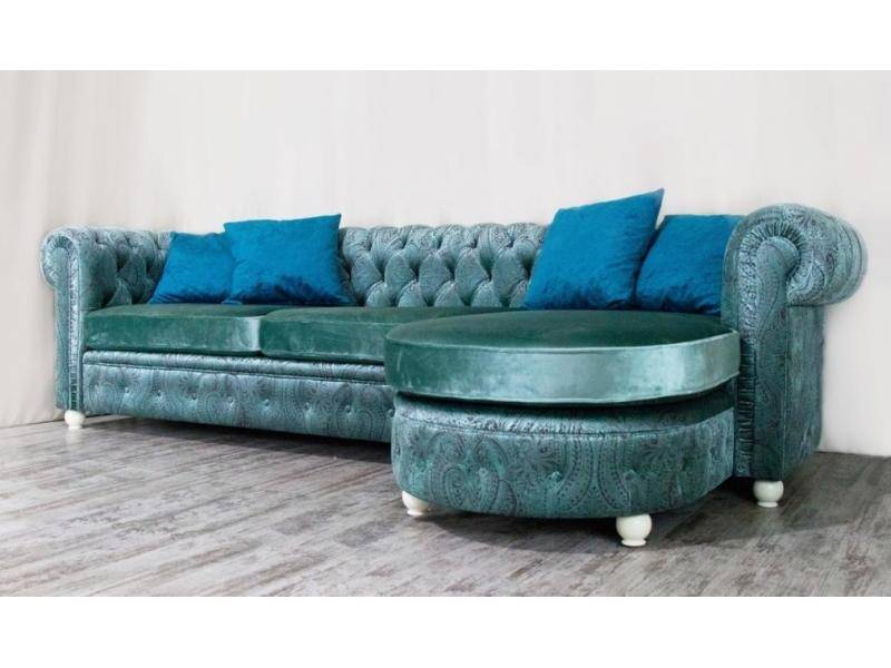 диван chesterfield с оттоманкой в Орске