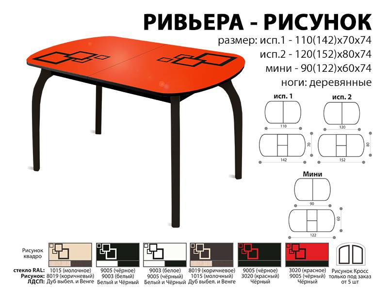 стол обеденный ривьера рисунок в Орске