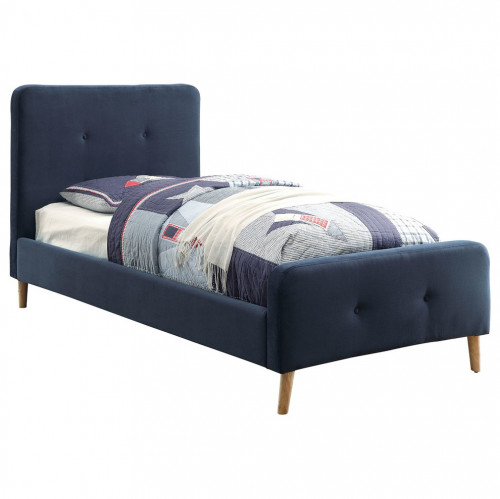 кровать button tufted flannelette navy 140х200 в Орске