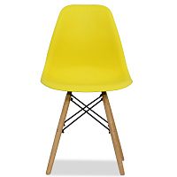 стул деревянный pc-015 желтый ножки дерево (eames style) в Орске