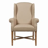 кресло мягкое с ушами french wing chair бежевое в Орске