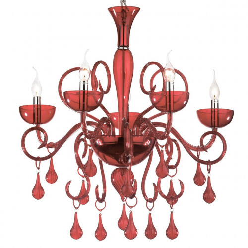 подвесная люстра ideal lux lilly sp5 rosso в Орске