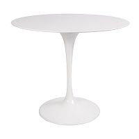 стол eero saarinen style tulip table mdf белый d90 глянцевый в Орске