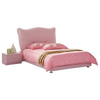 кровать pink leather kitty 120х200 в Орске