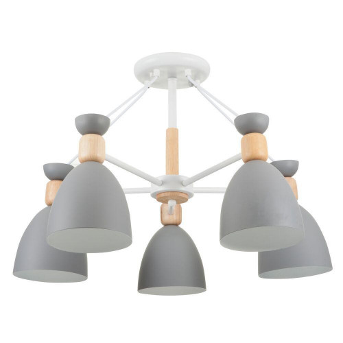 потолочная люстра freya delia fr5033cl-05w серая в Орске