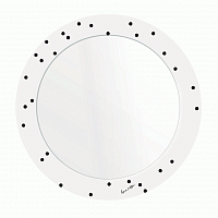 зеркало с рисунком белое круглое черные точки pois в Орске