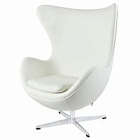 кресло egg chair by arne jacobsen белое в Орске