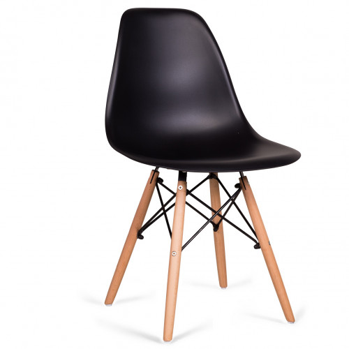 стул деревянный pc-015 черный (eames style) в Орске