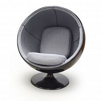 кресло ball chair черно-серое в Орске