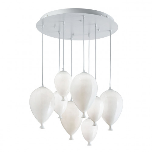 подвесная люстра ideal lux clown sp8 bianco в Орске