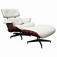 кресло lounge chair & ottoman белое в Орске