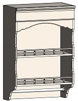 шкаф с полками и фигурным основанием навесной марсель молочно-белый в Орске