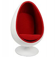 кресло ovalia egg style chair красное в Орске