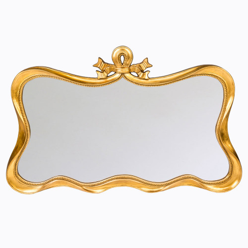 зеркало золотое горизонтальное в изогнутой раме с лентами марсель в Орске