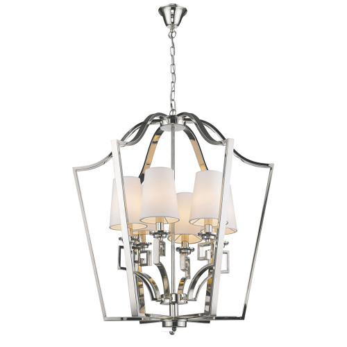 люстра presidential 6 от delight collection белая/никель в Орске