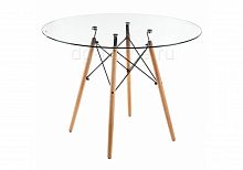 стол стеклянный nixon (eames style) натуральное дерево в Орске