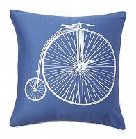 подушка с ретро-велосипедом retro bicycle blue в Орске