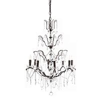 люстра maria theresa grande 8 lamps чёрная, прозрачная в Орске