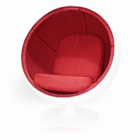 кресло ball chair бело-красное в Орске