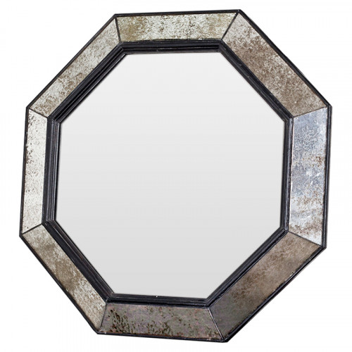 зеркало венецианское восьмиугольное черное в состаренной раме black swan в Орске
