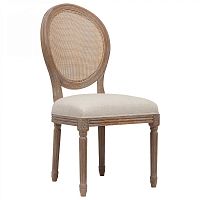 стул vintage french round cane back кремовый лён в Орске