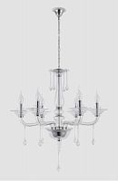 подвесная люстра crystal lux monica sp6 chrome/transparent в Орске