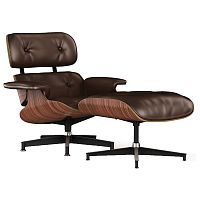 кресло lounge chair & ottoman коричневое в Орске