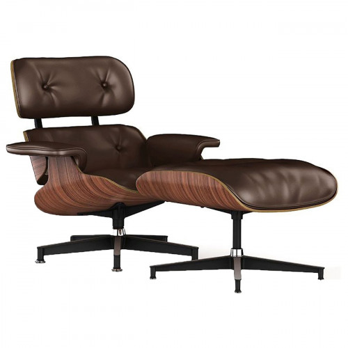 кресло lounge chair & ottoman коричневое в Орске