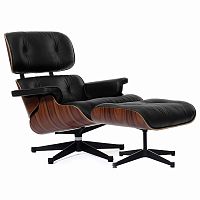 кресло eames style lounge chair & ottoman черное в Орске