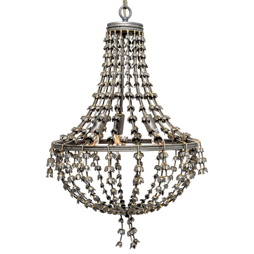 люстра «адела» темное серебро с золотистыми деталями в Орске
