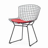 стул bertoia side кожаный standart черный в Орске