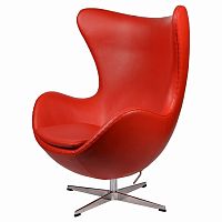 кресло arne jacobsen style egg chair красное в Орске