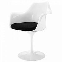 стул eero saarinen style tulip armchair черная подушка в Орске