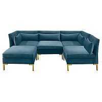 диван zara sectional угловой синий в Орске