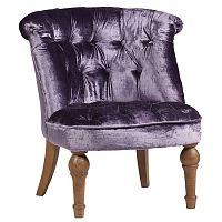 кресло sophie tufted slipper chair вельвет фиолетовое в Орске