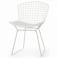 стул bertoia side кожаный standart белый в Орске