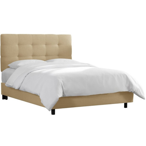 кровать двуспальная 160х200 бежевая alice tufted beige в Орске