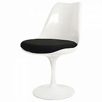 стул eero saarinen style tulip chair черная подушка в Орске