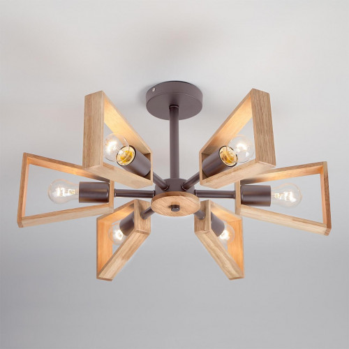 потолочная люстра eurosvet klark 70056/6 кофе в Орске