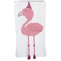 плед фламинго 60*120 белый+розовый бутон в Орске
