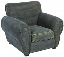 кресло san francisco denim armchair серое в Орске