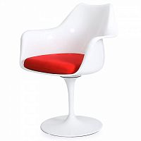 стул eero saarinen style tulip armchair красная подушка в Орске