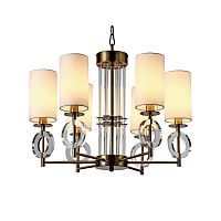люстра felton 6 от delight collection белая/прозрачная/латунь в Орске