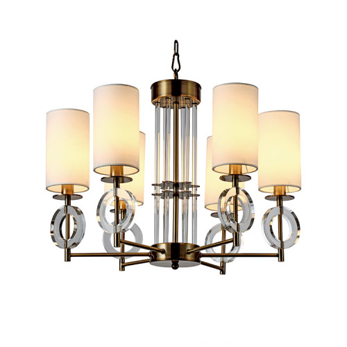 люстра felton 6 от delight collection белая/прозрачная/латунь в Орске