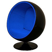 кресло eero ball chair синее с черным в Орске