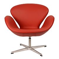 кресло arne jacobsen style swan chair красное в Орске