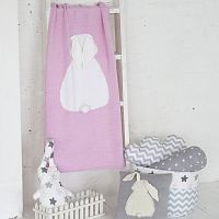 плед зайка 60*90 св.астра+белый в Орске